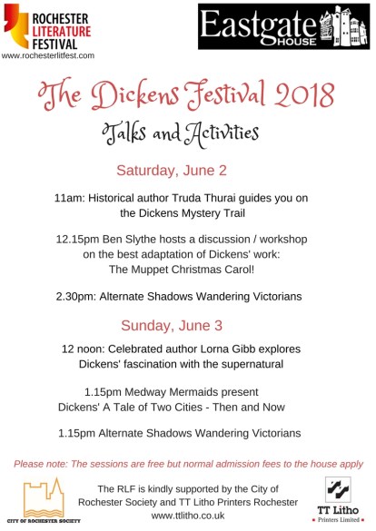 draft flyer for Dickens 2018